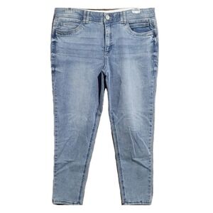 Democracy Ab Technology Ankle Jeans Size 16 x 27.5 Light Wash Tummy Control